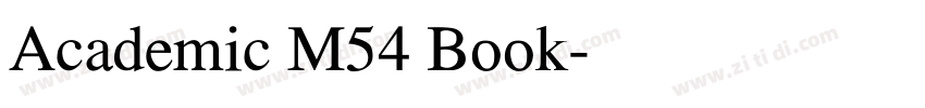 Academic M54 Book字体转换